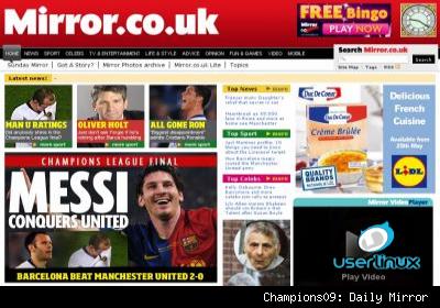 Daily Mirror, Champions 2009