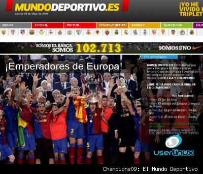 El Mundo Deportivo, Champions 2009